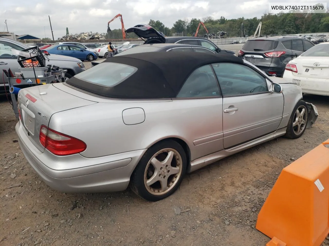 2002 Mercedes-Benz Clk 55 Amg VIN: WDBLK74G12T115679 Lot: 71442244