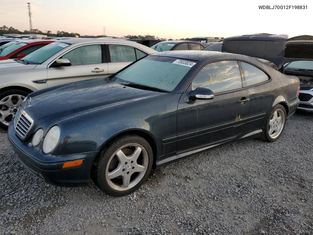 2002 Mercedes-Benz Clk 430 VIN: WDBLJ70G12F198831 Lot: 73933824