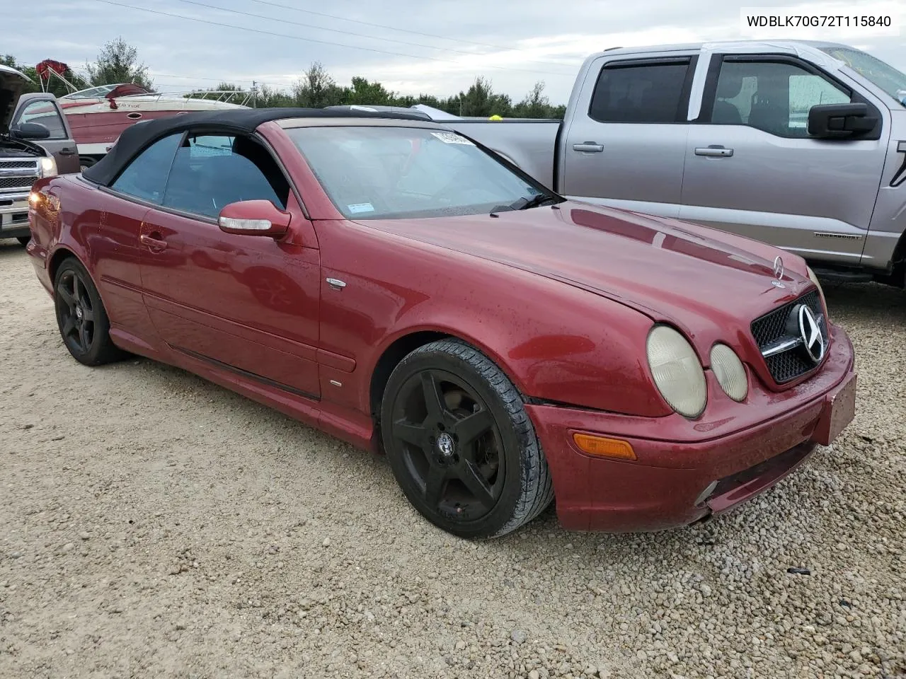 2002 Mercedes-Benz Clk 430 VIN: WDBLK70G72T115840 Lot: 74394904