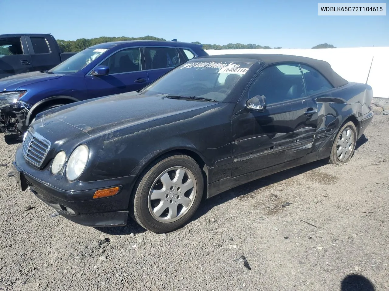 2002 Mercedes-Benz Clk 320 VIN: WDBLK65G72T104615 Lot: 75488114