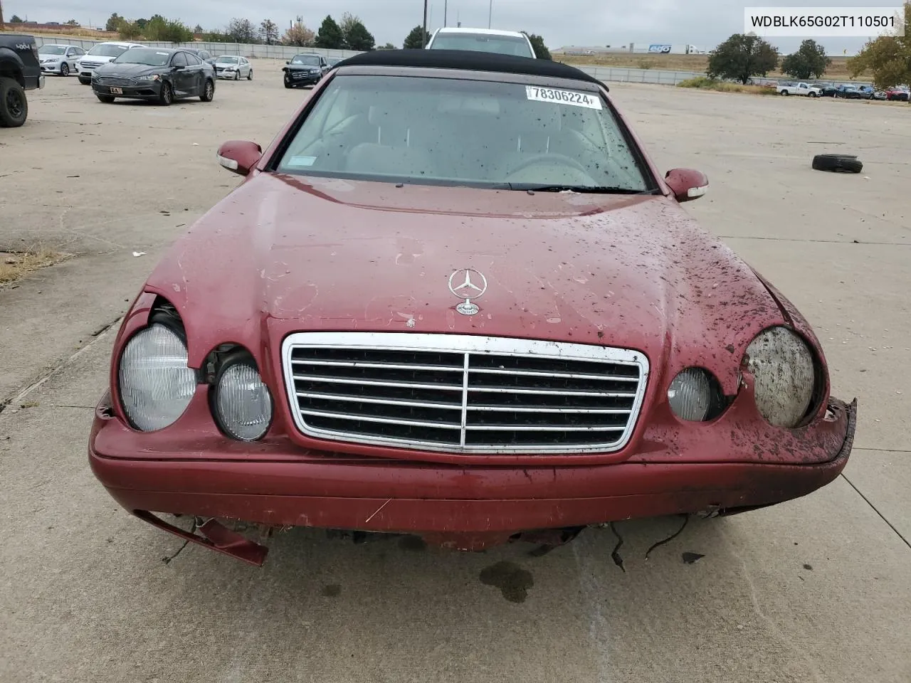 2002 Mercedes-Benz Clk 320 VIN: WDBLK65G02T110501 Lot: 78306224