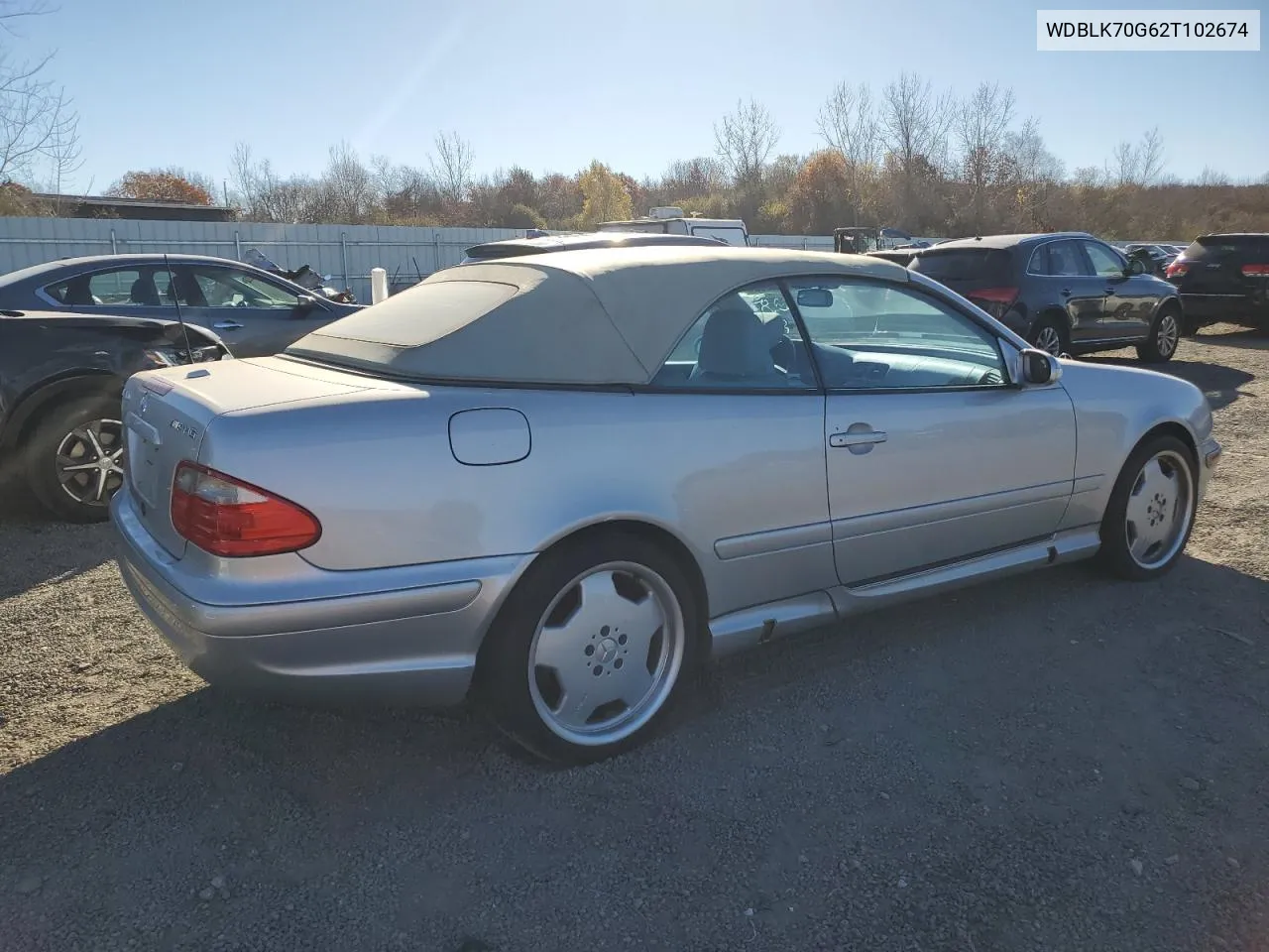 2002 Mercedes-Benz Clk 430 VIN: WDBLK70G62T102674 Lot: 79359084