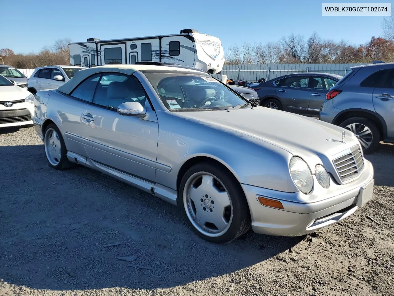 2002 Mercedes-Benz Clk 430 VIN: WDBLK70G62T102674 Lot: 79359084