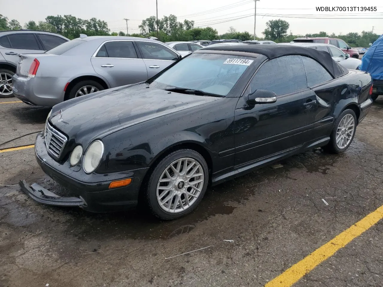 2003 Mercedes-Benz Clk 430 VIN: WDBLK70G13T139455 Lot: 59117194