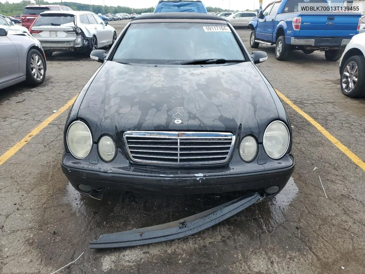 2003 Mercedes-Benz Clk 430 VIN: WDBLK70G13T139455 Lot: 59117194