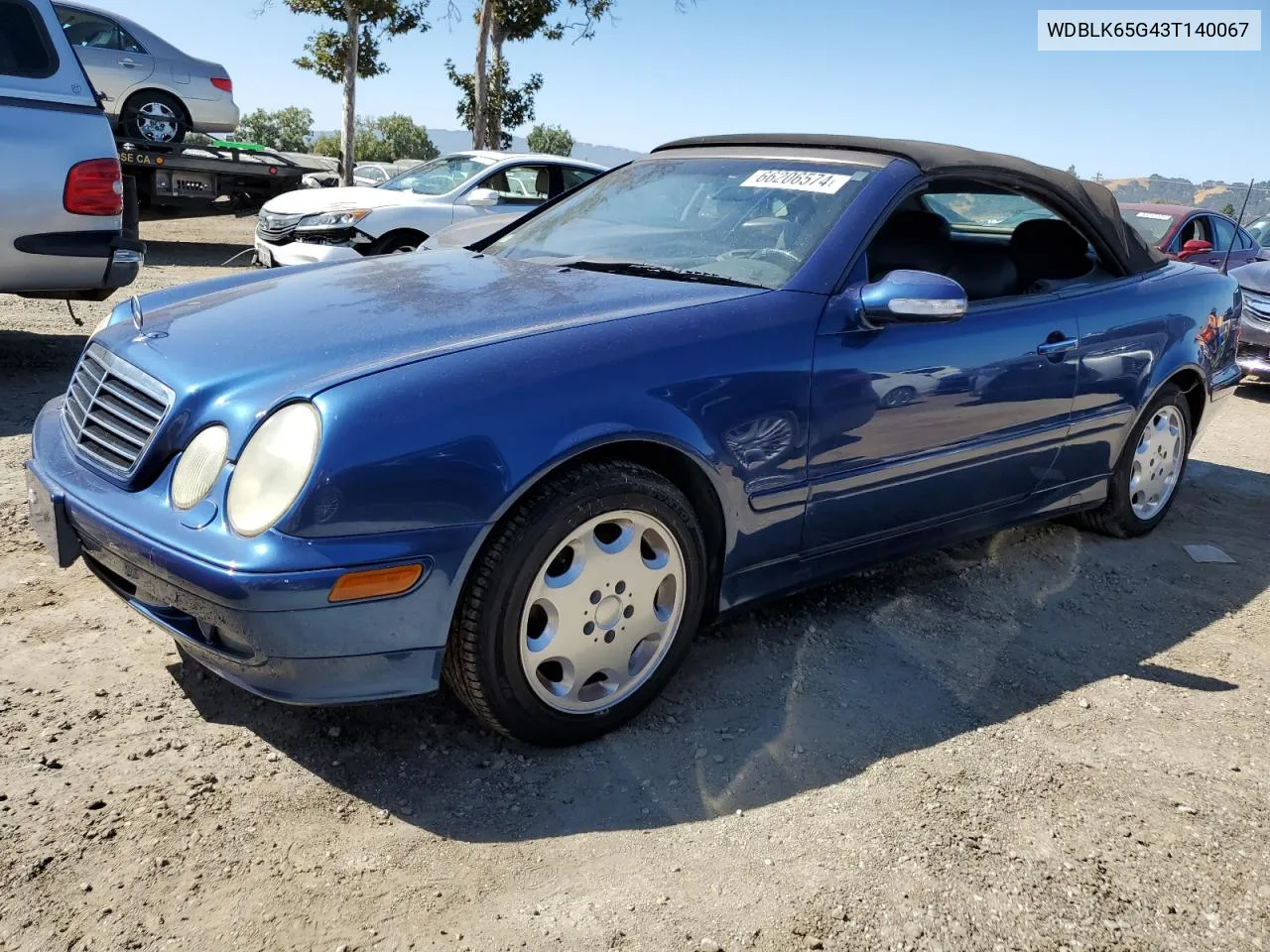 2003 Mercedes-Benz Clk 320 VIN: WDBLK65G43T140067 Lot: 66206574