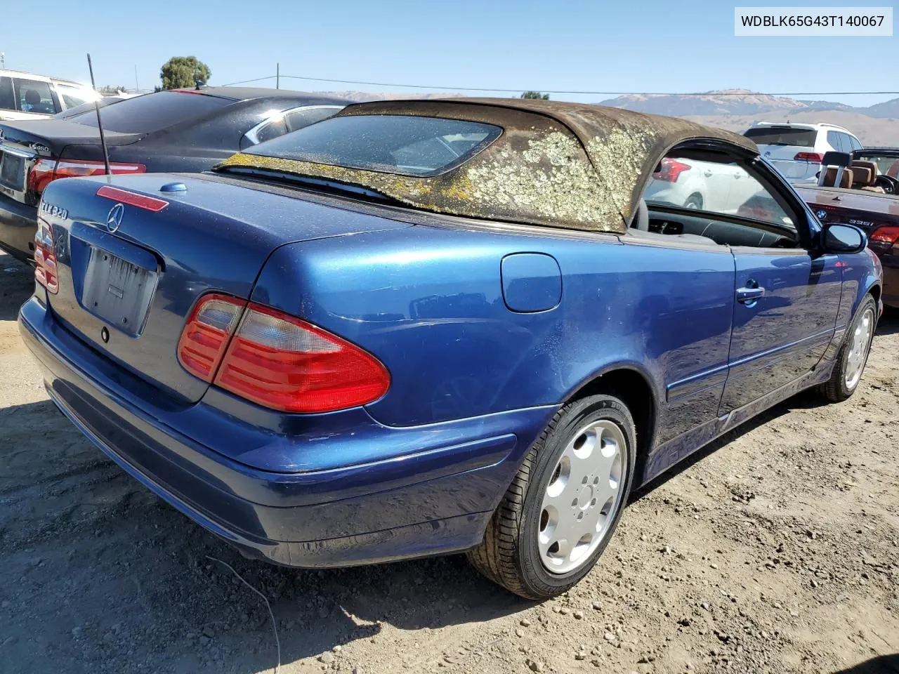 2003 Mercedes-Benz Clk 320 VIN: WDBLK65G43T140067 Lot: 66206574