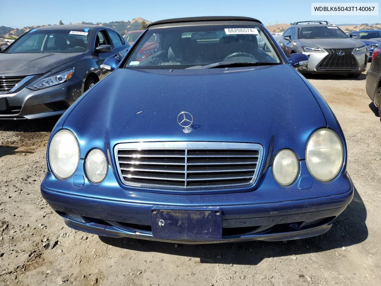 2003 Mercedes-Benz Clk 320 VIN: WDBLK65G43T140067 Lot: 66206574