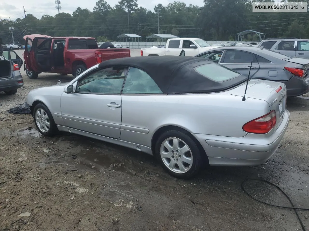 2003 Mercedes-Benz Clk 320 VIN: WDBLK65G23T134316 Lot: 71629614