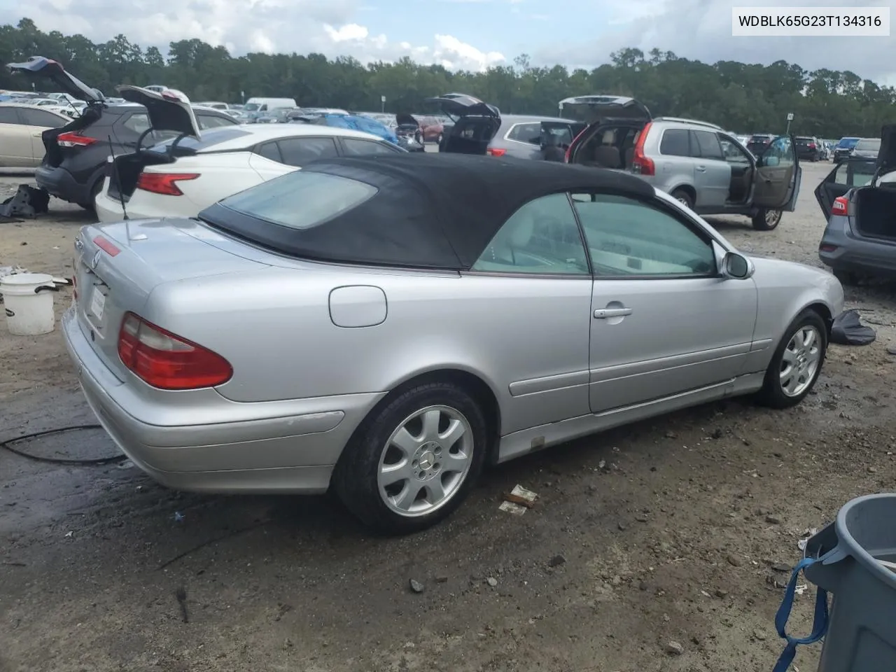 2003 Mercedes-Benz Clk 320 VIN: WDBLK65G23T134316 Lot: 71629614