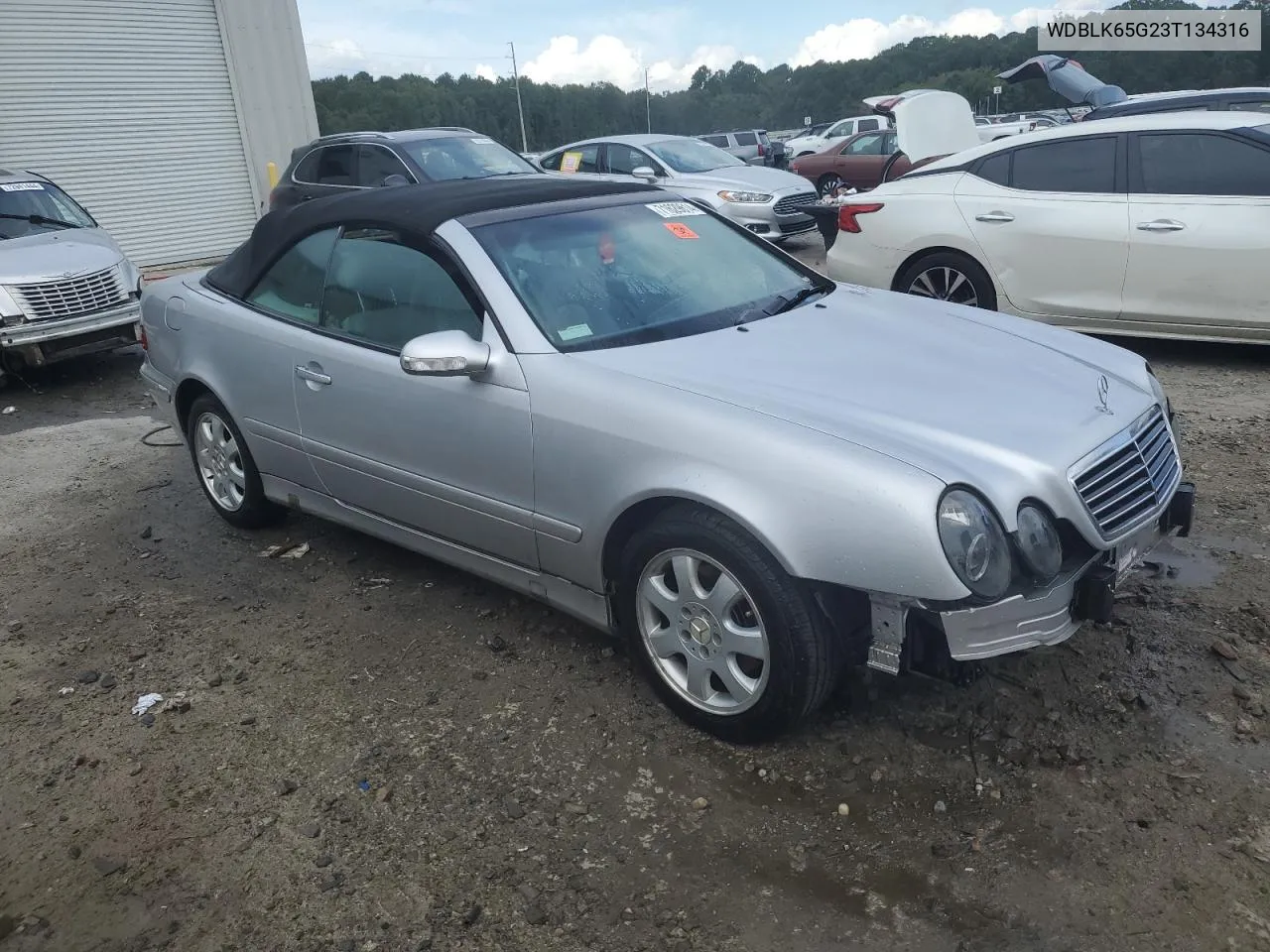 2003 Mercedes-Benz Clk 320 VIN: WDBLK65G23T134316 Lot: 71629614