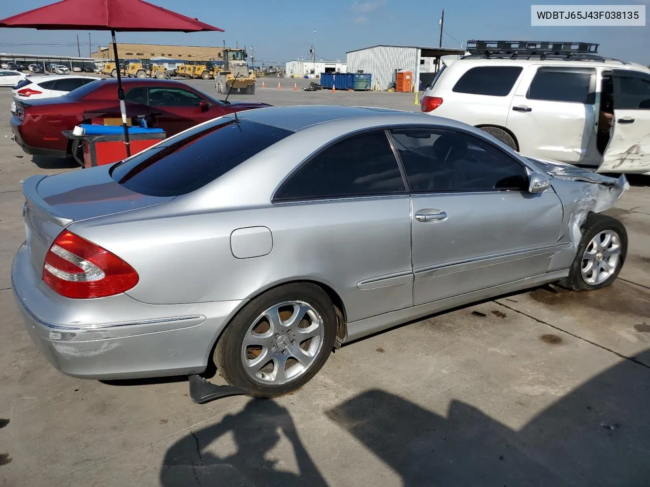 2003 Mercedes-Benz Clk 320C VIN: WDBTJ65J43F038135 Lot: 71801574