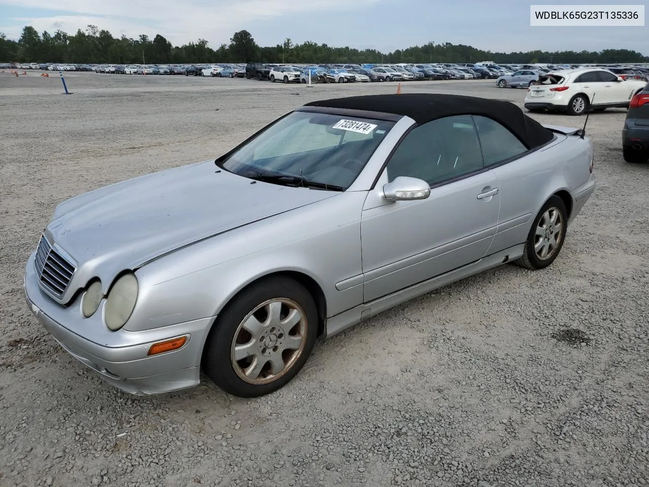 2003 Mercedes-Benz Clk 320 VIN: WDBLK65G23T135336 Lot: 73281474