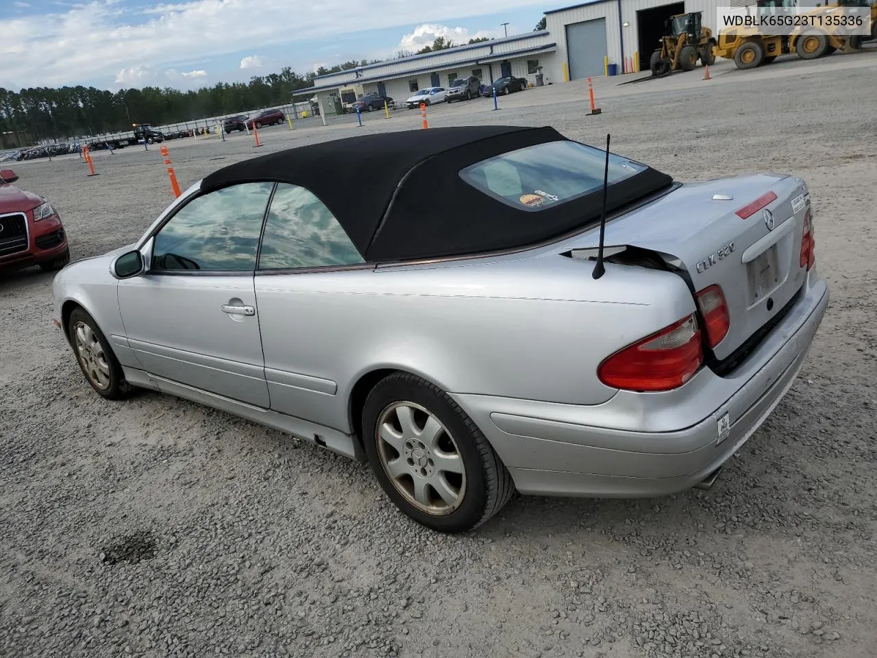 2003 Mercedes-Benz Clk 320 VIN: WDBLK65G23T135336 Lot: 73281474