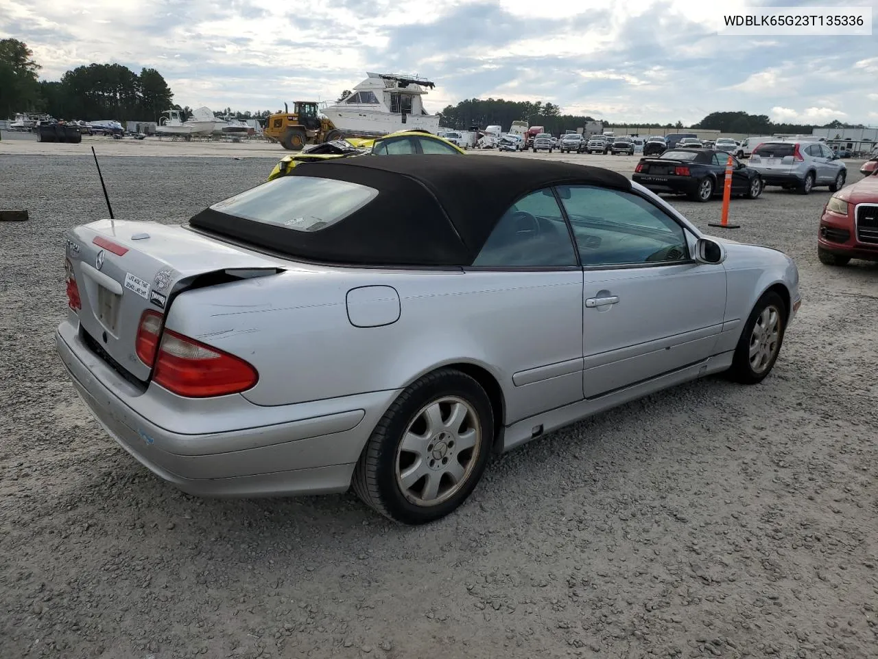 2003 Mercedes-Benz Clk 320 VIN: WDBLK65G23T135336 Lot: 73281474