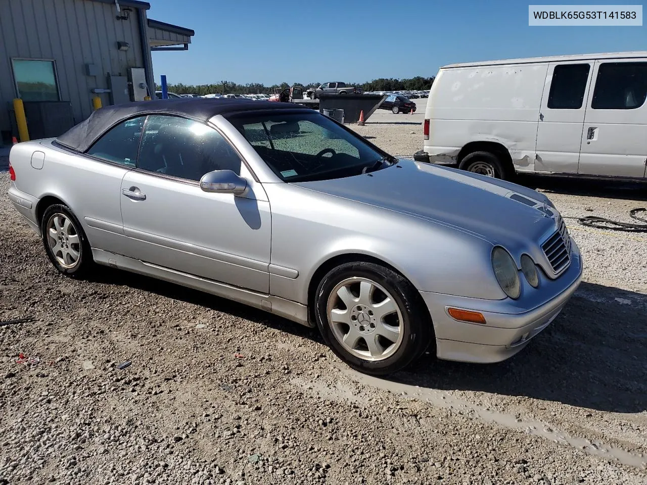 2003 Mercedes-Benz Clk 320 VIN: WDBLK65G53T141583 Lot: 80689434