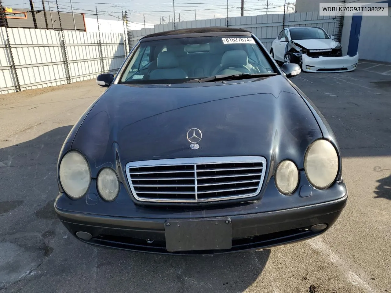 2003 Mercedes-Benz Clk 430 VIN: WDBLK70G93T138327 Lot: 81527674