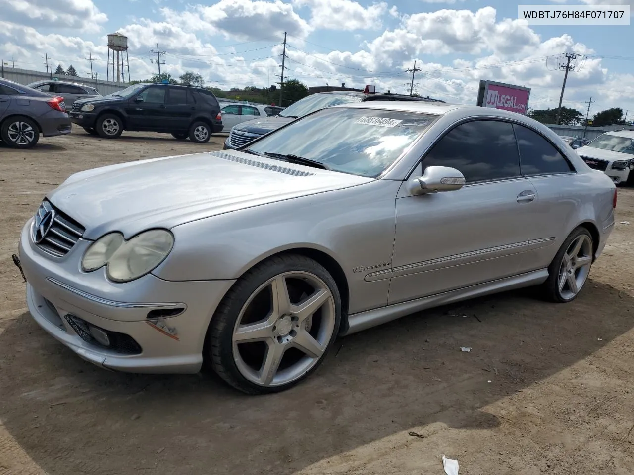 2004 Mercedes-Benz Clk 55 Amg VIN: WDBTJ76H84F071707 Lot: 68618494