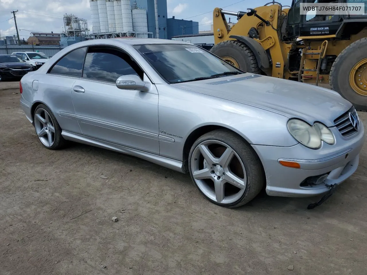 2004 Mercedes-Benz Clk 55 Amg VIN: WDBTJ76H84F071707 Lot: 68618494