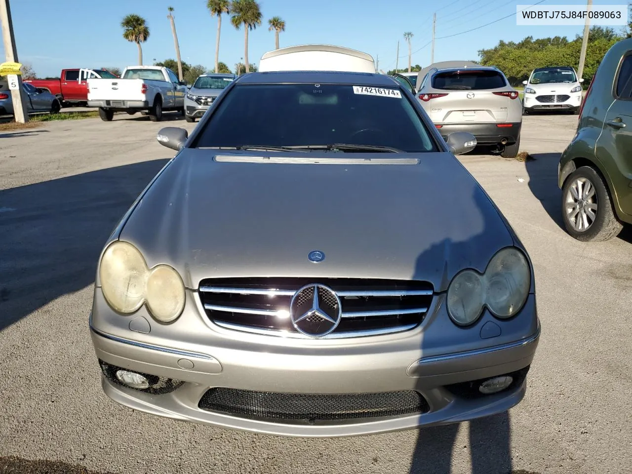 2004 Mercedes-Benz Clk 500 VIN: WDBTJ75J84F089063 Lot: 74216174