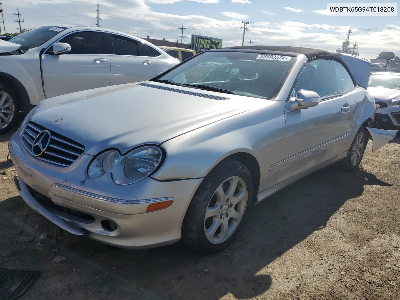 2004 Mercedes-Benz Clk 320 VIN: WDBTK65G94T018208 Lot: 76074114