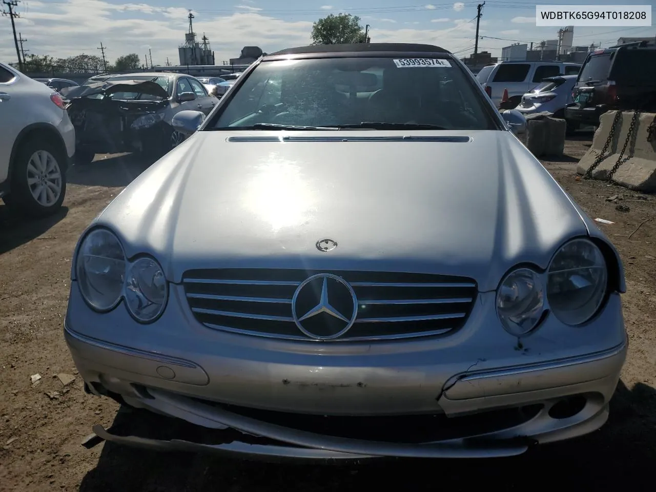 2004 Mercedes-Benz Clk 320 VIN: WDBTK65G94T018208 Lot: 76074114