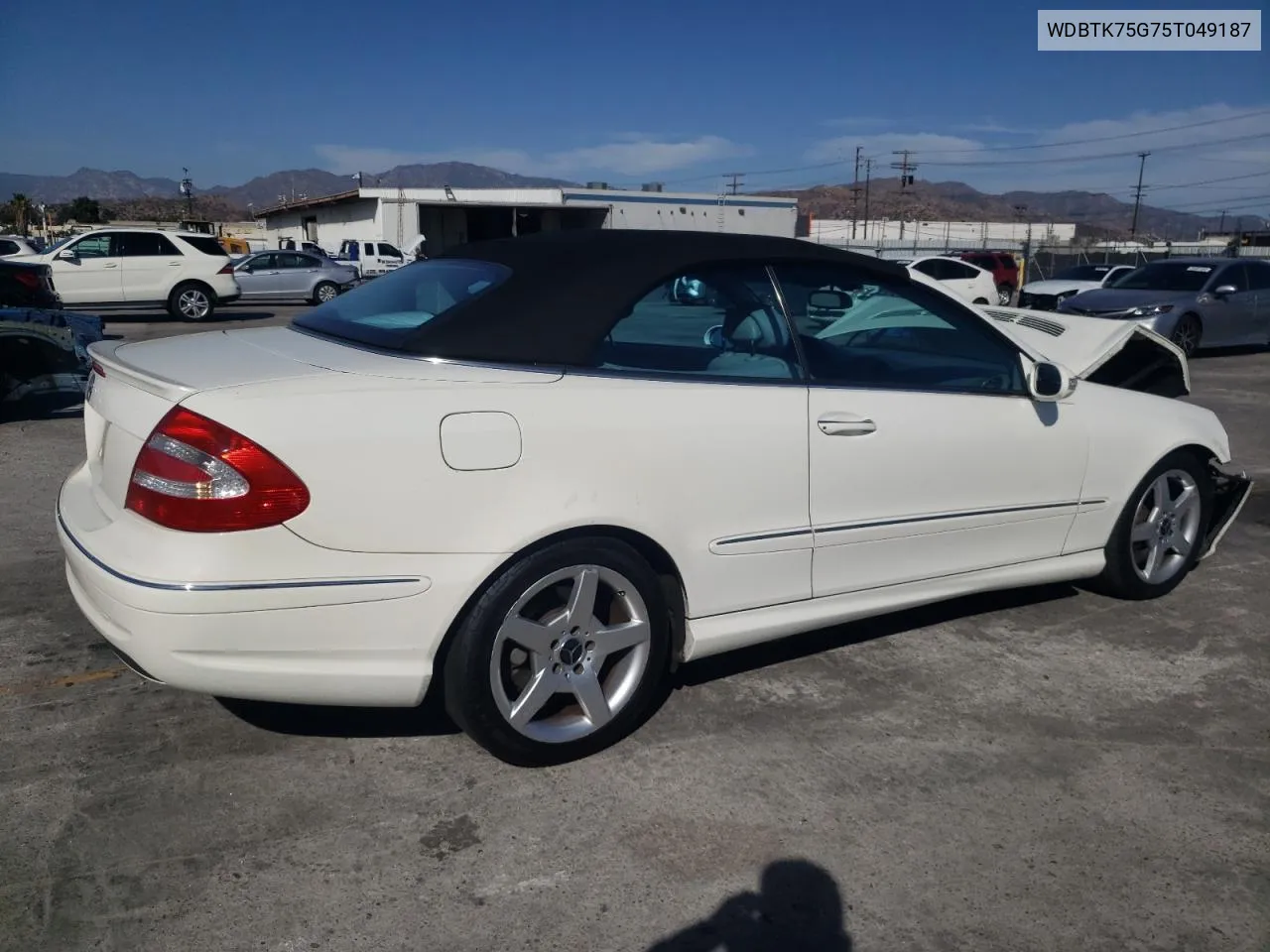 2005 Mercedes-Benz Clk 500 VIN: WDBTK75G75T049187 Lot: 66338994