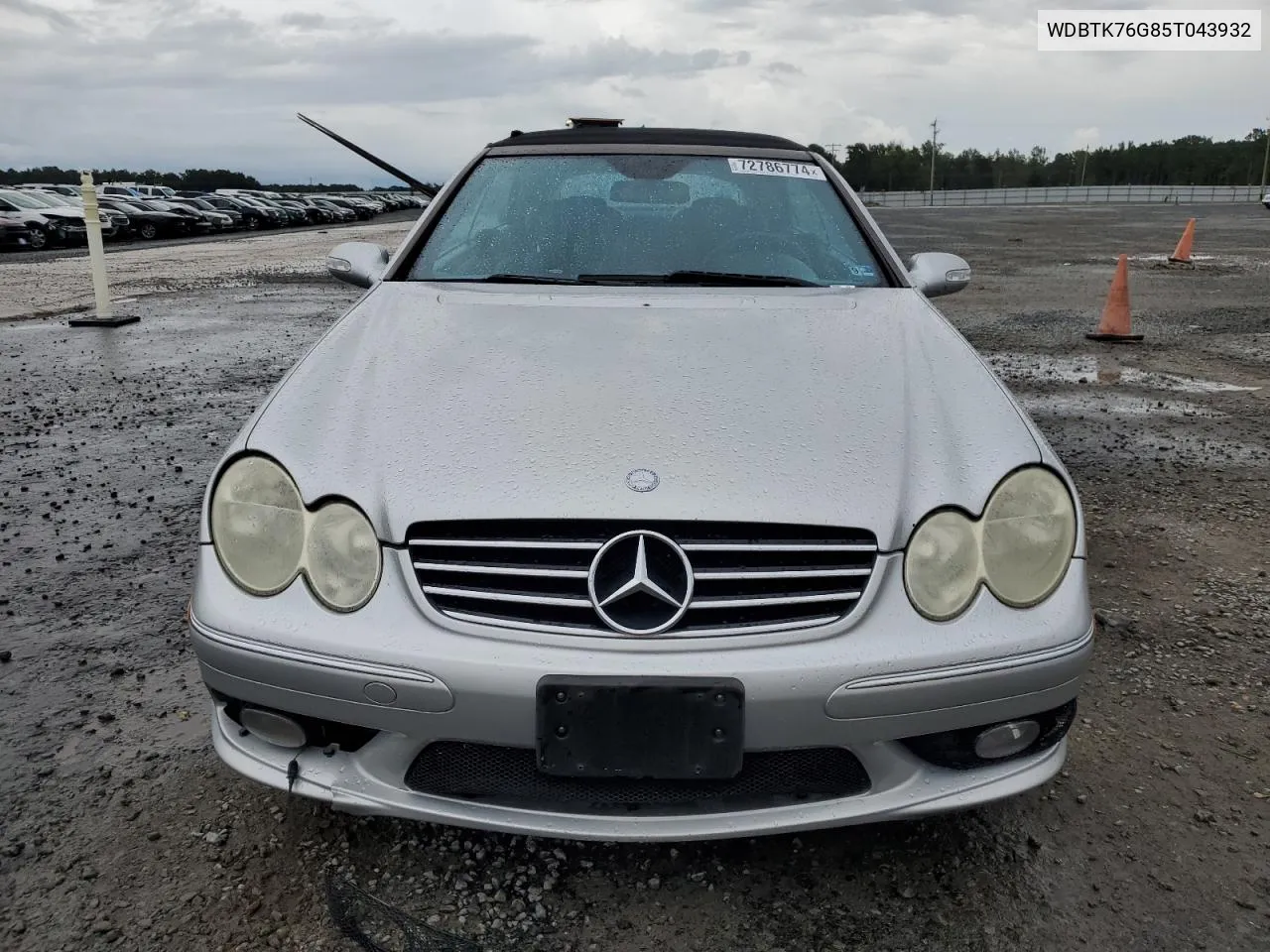 2005 Mercedes-Benz Clk 55 Amg VIN: WDBTK76G85T043932 Lot: 72786774