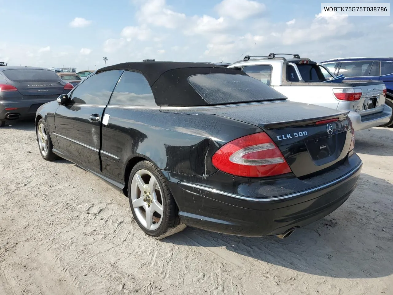 2005 Mercedes-Benz Clk 500 VIN: WDBTK75G75T038786 Lot: 74187554