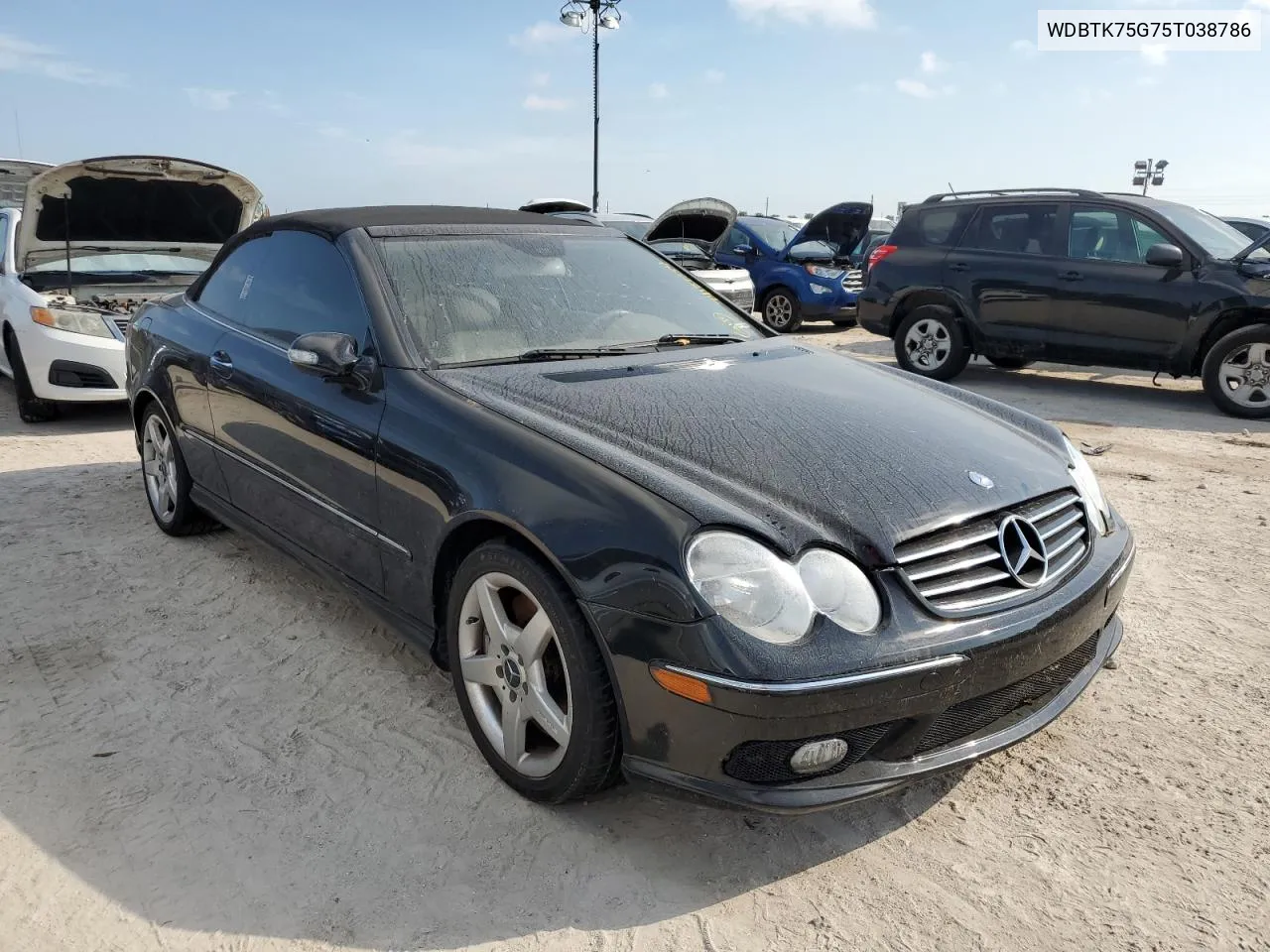 2005 Mercedes-Benz Clk 500 VIN: WDBTK75G75T038786 Lot: 74187554