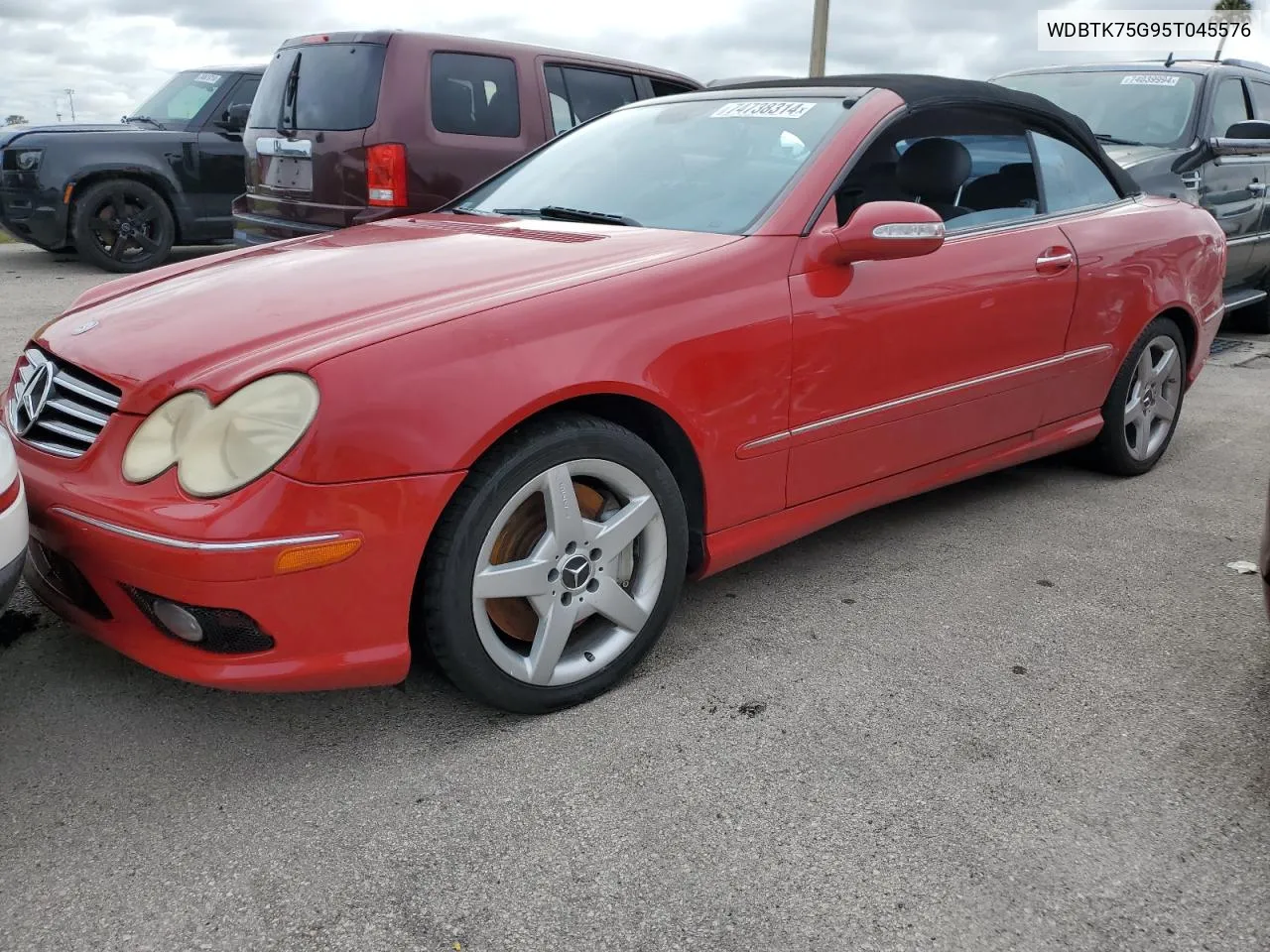 2005 Mercedes-Benz Clk 500 VIN: WDBTK75G95T045576 Lot: 74738314