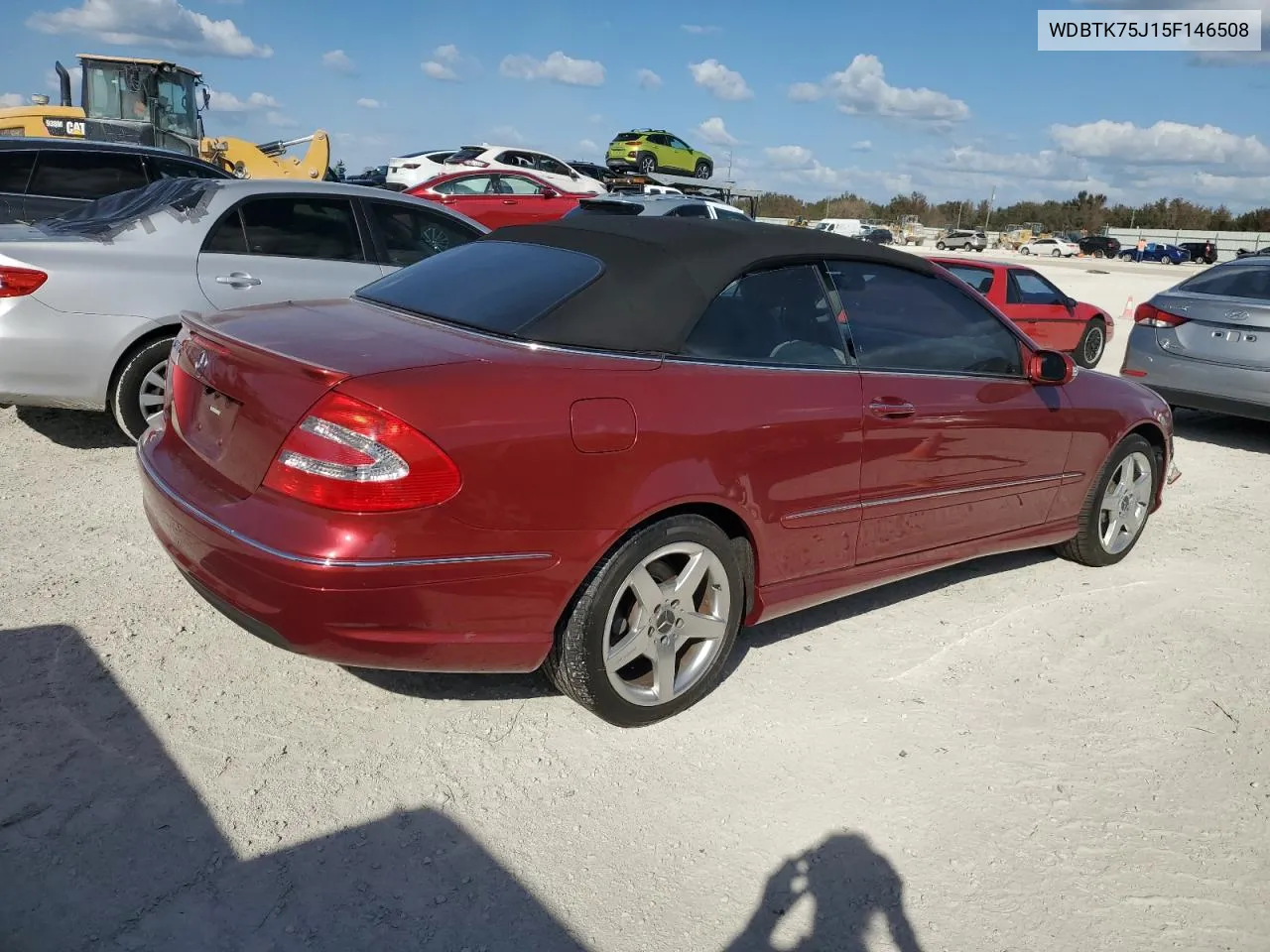 2005 Mercedes-Benz Clk 500 VIN: WDBTK75J15F146508 Lot: 77762524