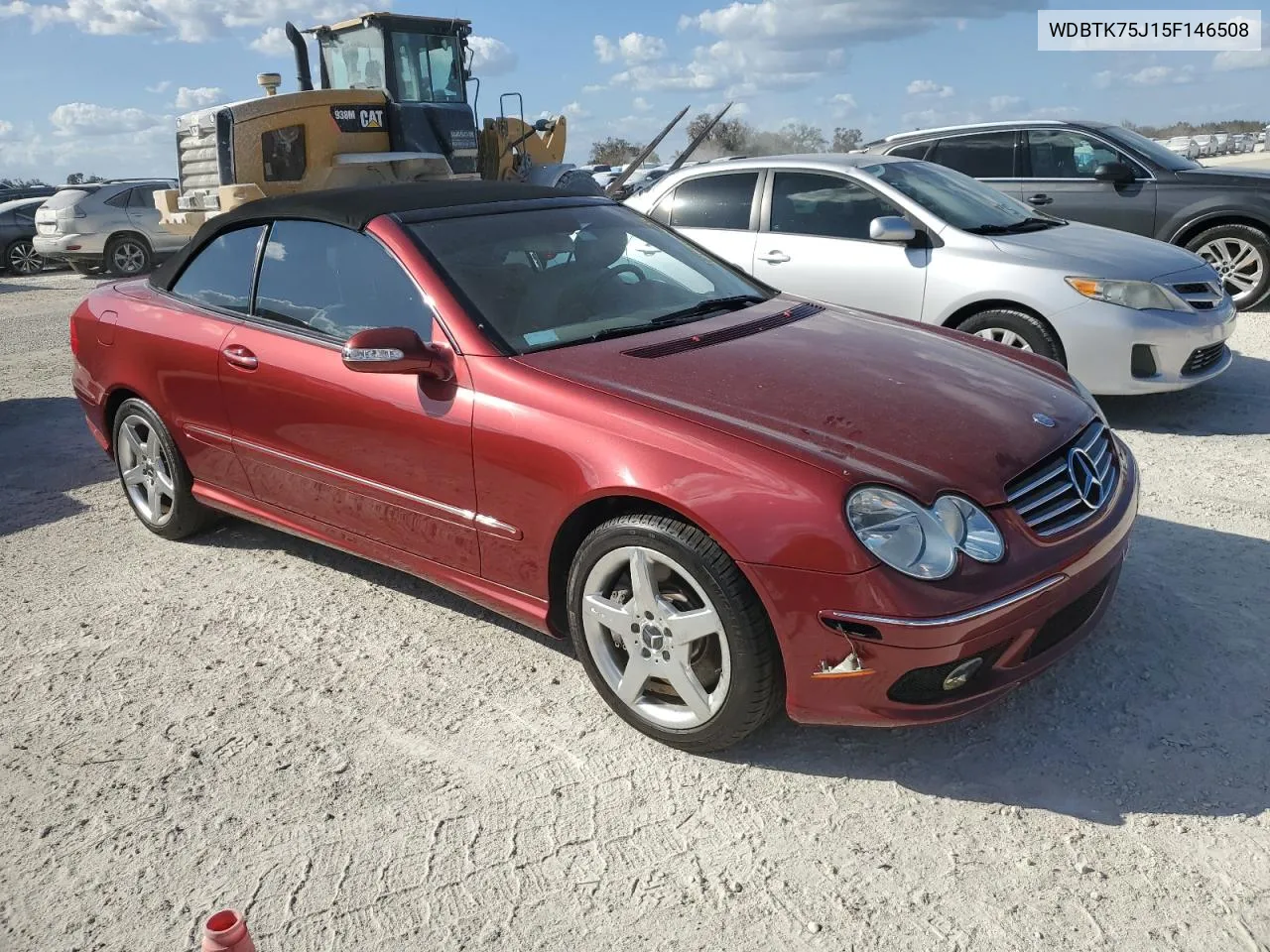 2005 Mercedes-Benz Clk 500 VIN: WDBTK75J15F146508 Lot: 77762524