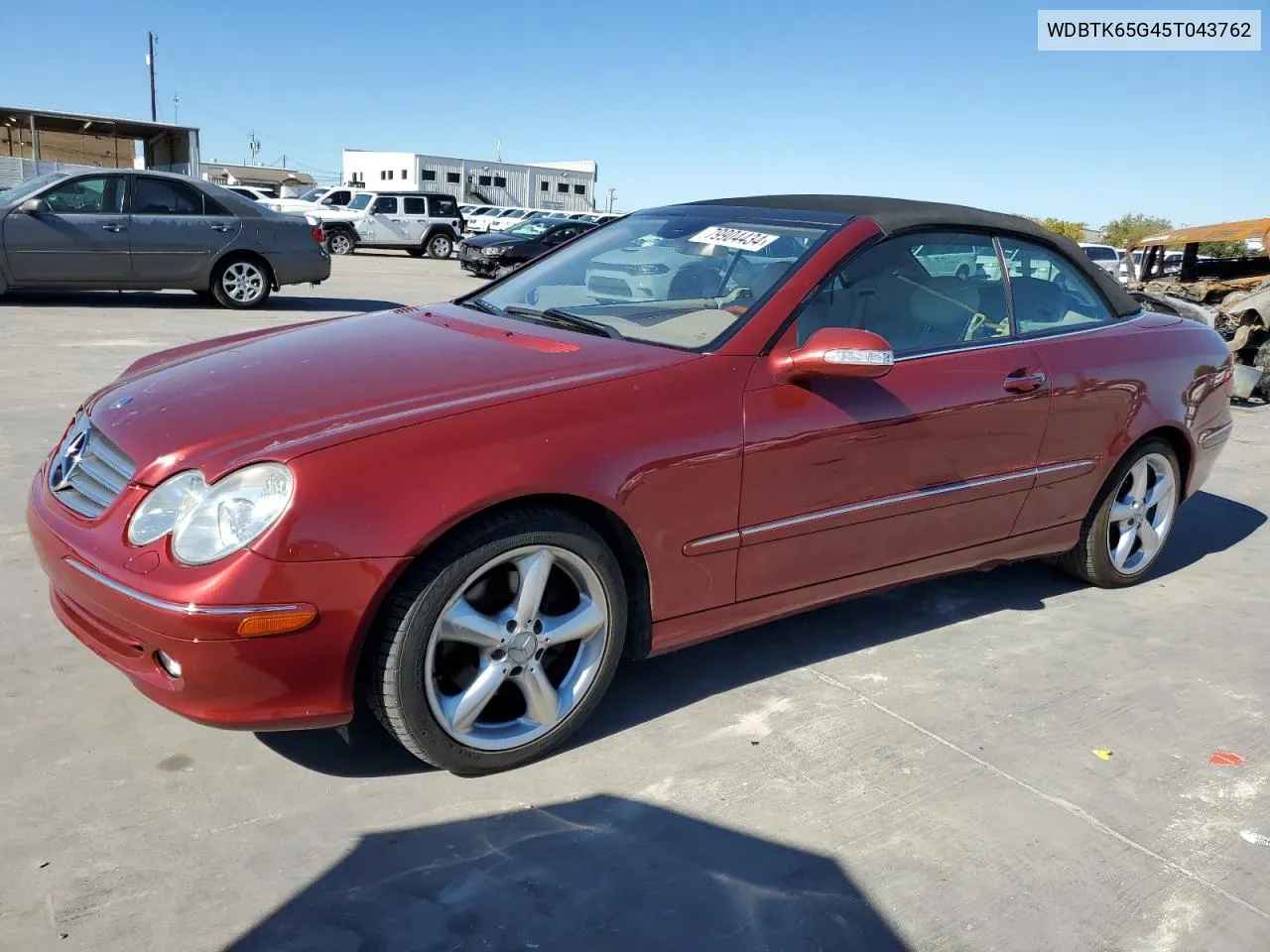 2005 Mercedes-Benz Clk 320 VIN: WDBTK65G45T043762 Lot: 79904434