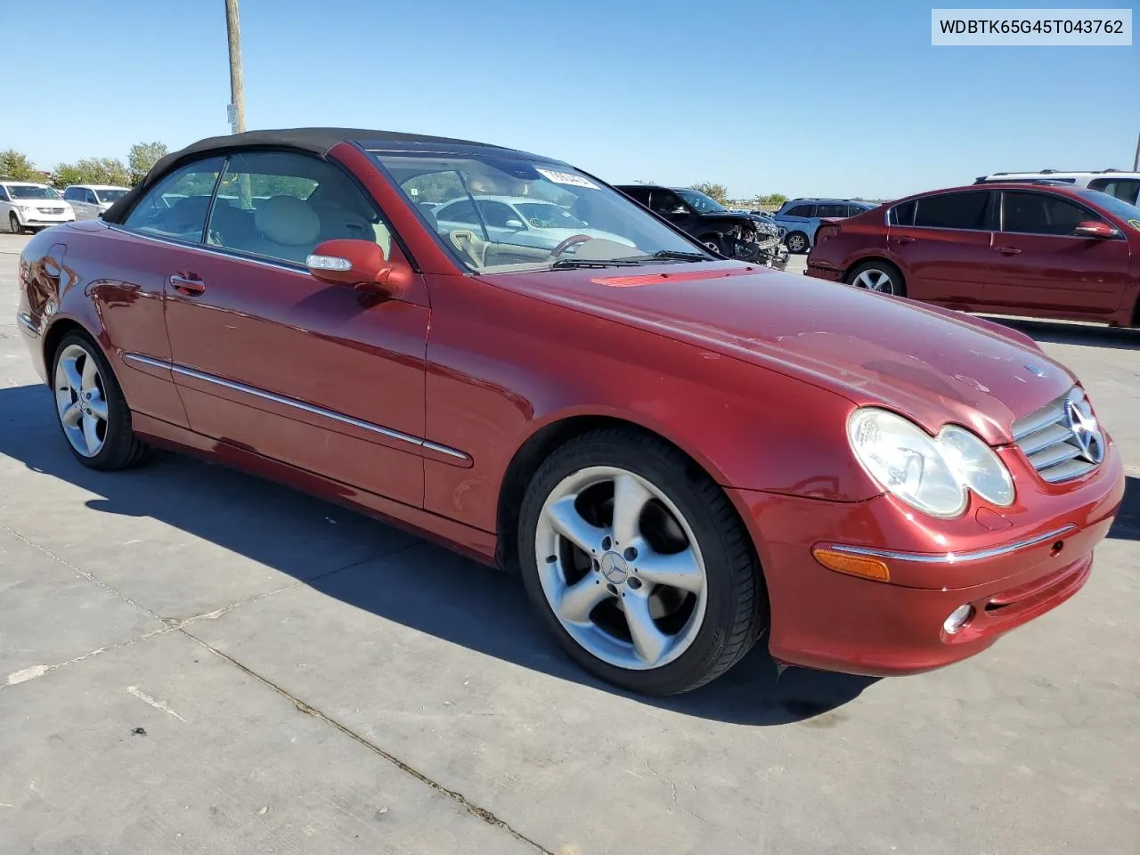 2005 Mercedes-Benz Clk 320 VIN: WDBTK65G45T043762 Lot: 79904434