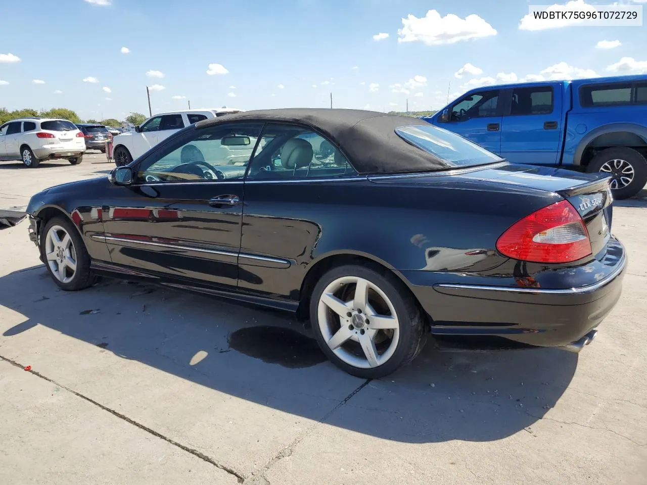 2006 Mercedes-Benz Clk 500 VIN: WDBTK75G96T072729 Lot: 68490514