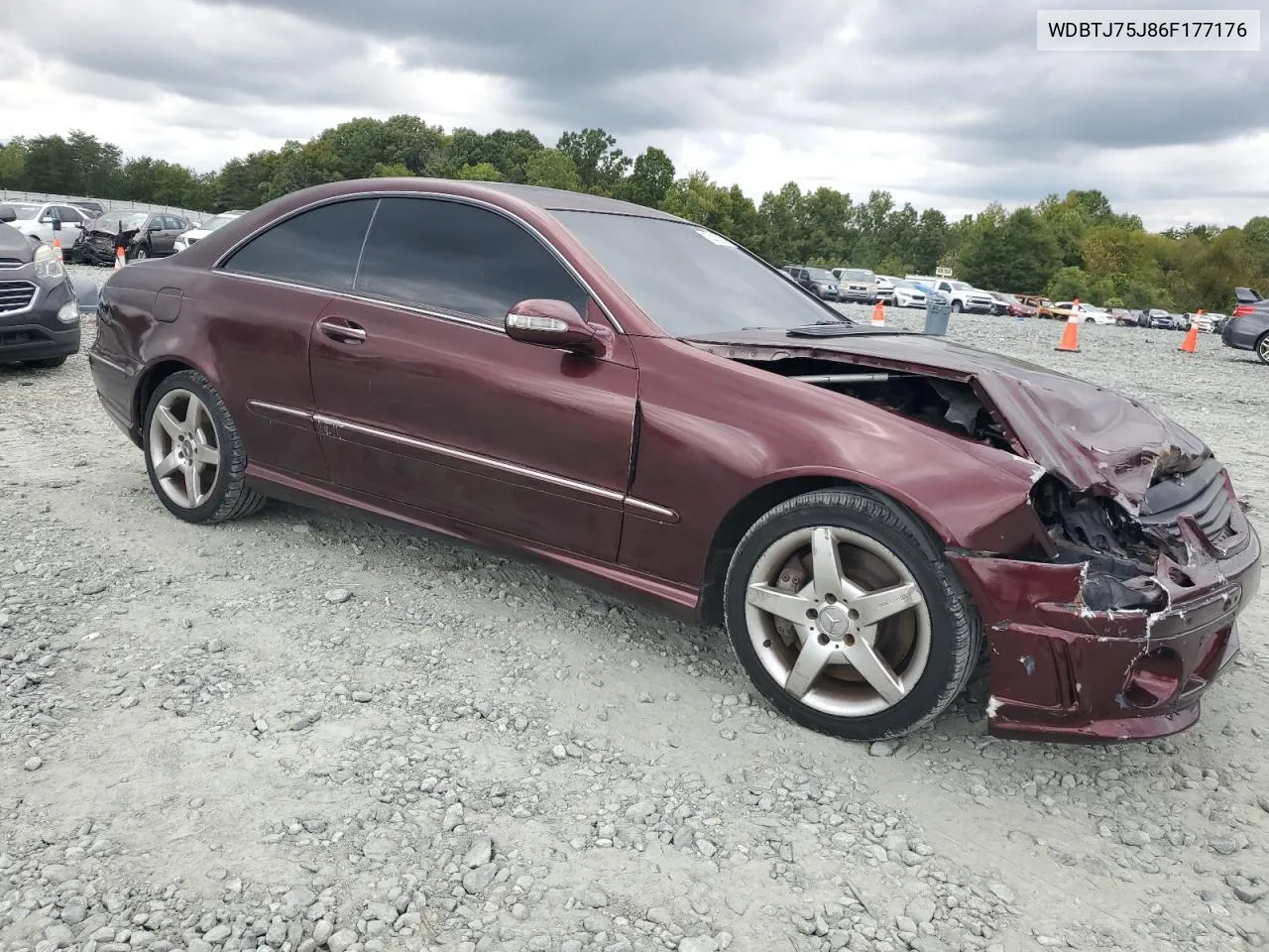 2006 Mercedes-Benz Clk 500 VIN: WDBTJ75J86F177176 Lot: 74430134