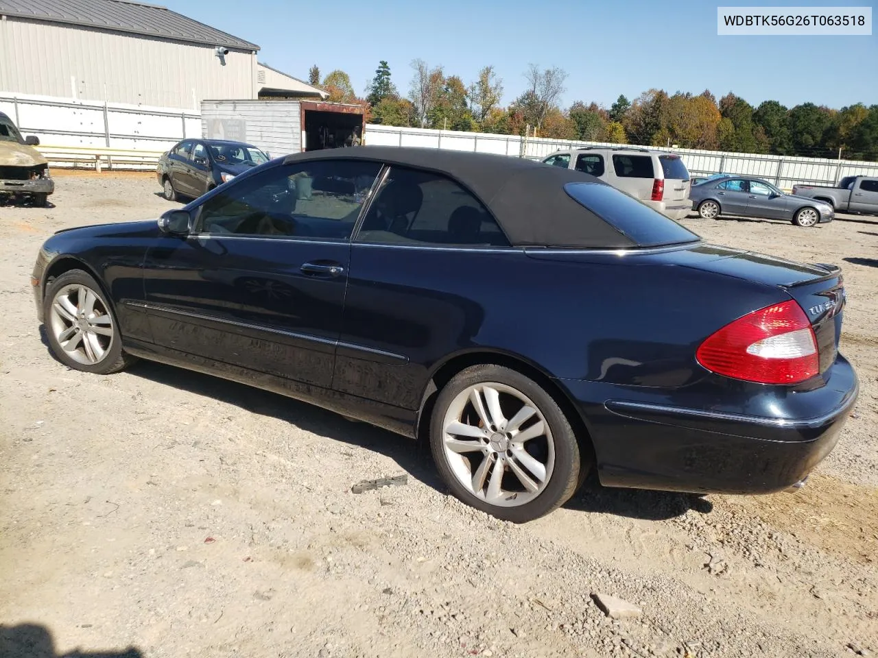 2006 Mercedes-Benz Clk 350 VIN: WDBTK56G26T063518 Lot: 76255904