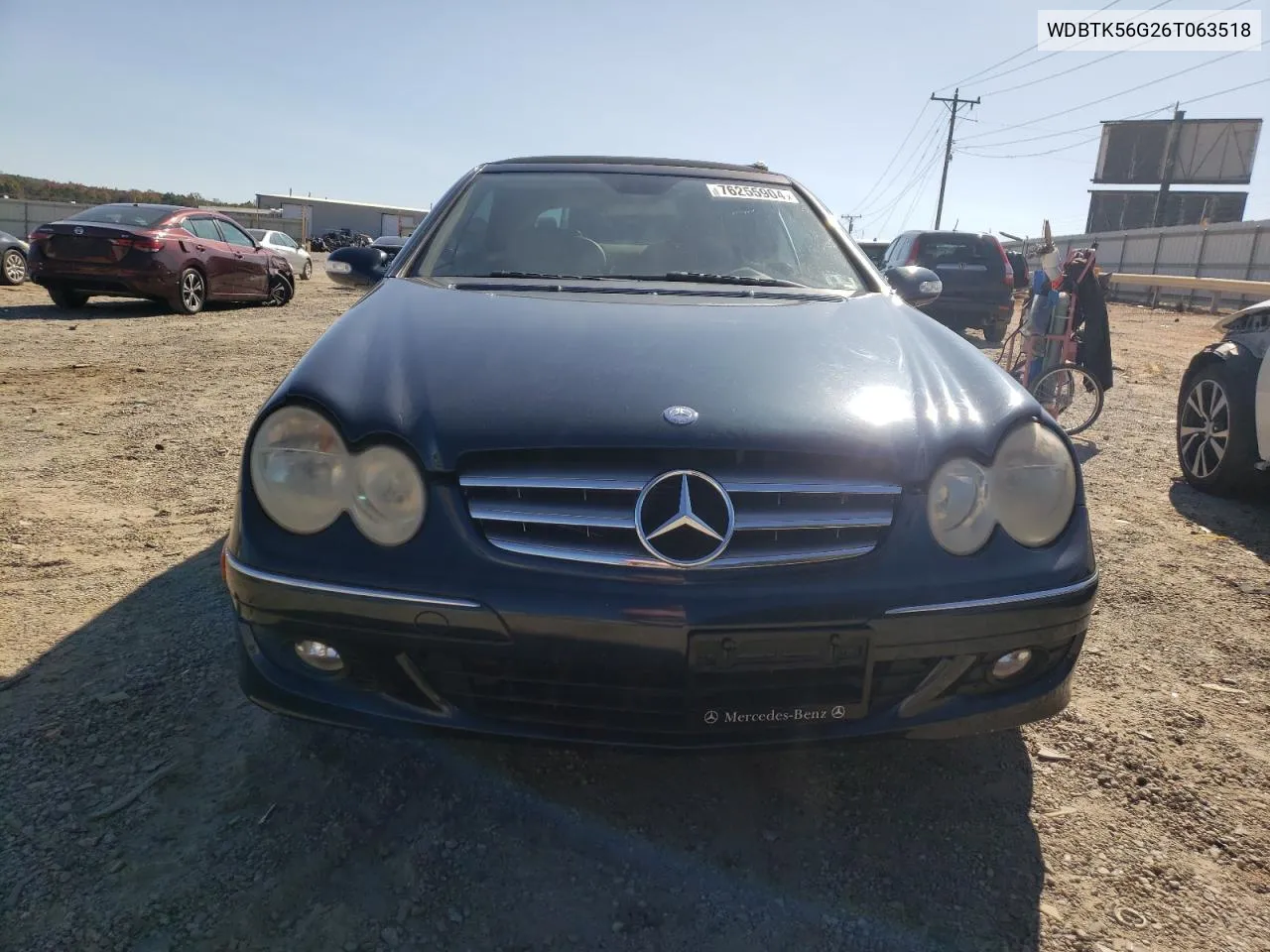 2006 Mercedes-Benz Clk 350 VIN: WDBTK56G26T063518 Lot: 76255904