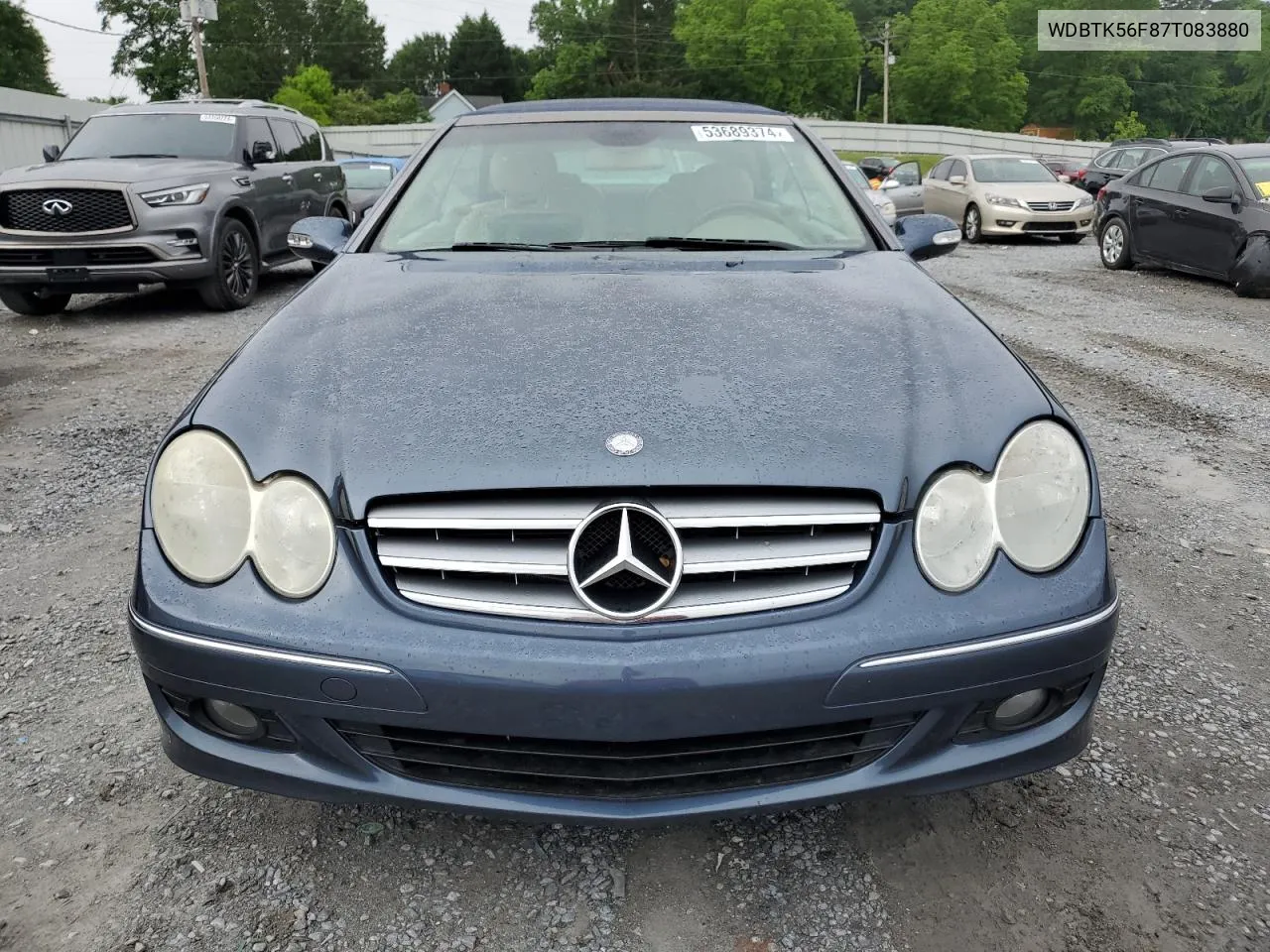 2007 Mercedes-Benz Clk 350 VIN: WDBTK56F87T083880 Lot: 53689374