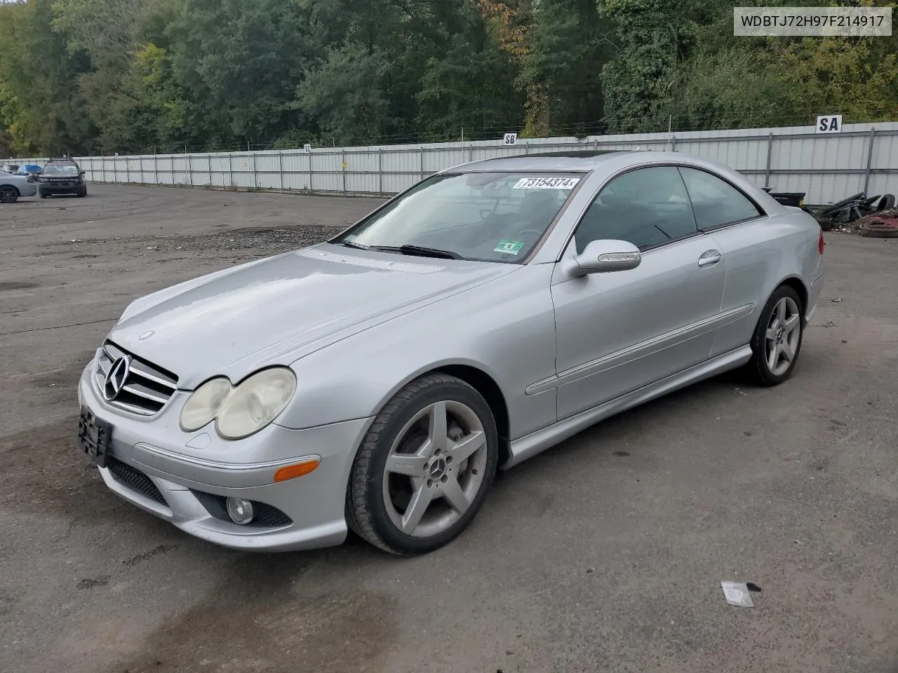 2007 Mercedes-Benz Clk 550 VIN: WDBTJ72H97F214917 Lot: 73154374