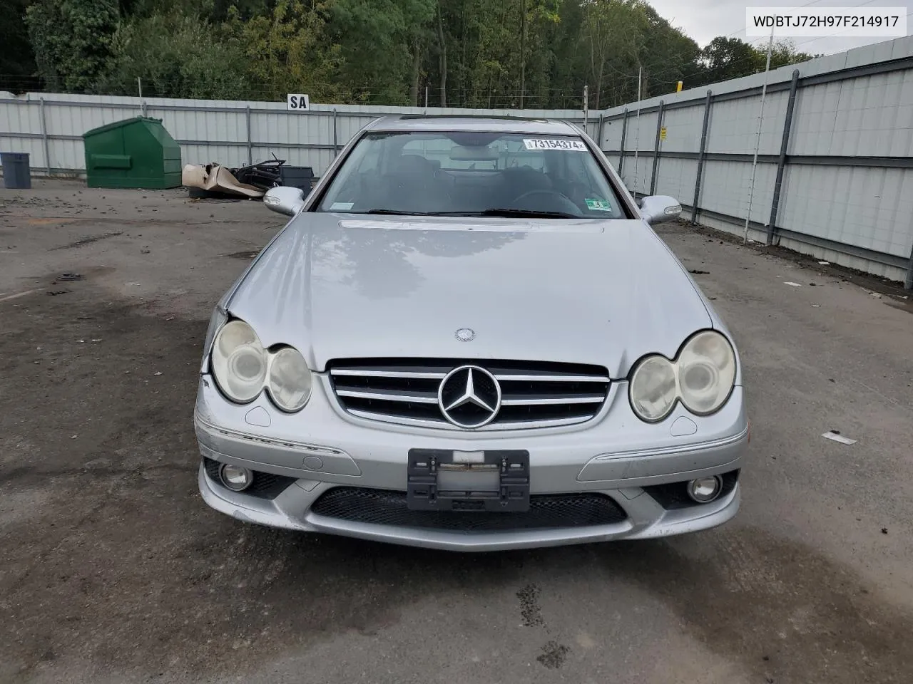 2007 Mercedes-Benz Clk 550 VIN: WDBTJ72H97F214917 Lot: 73154374