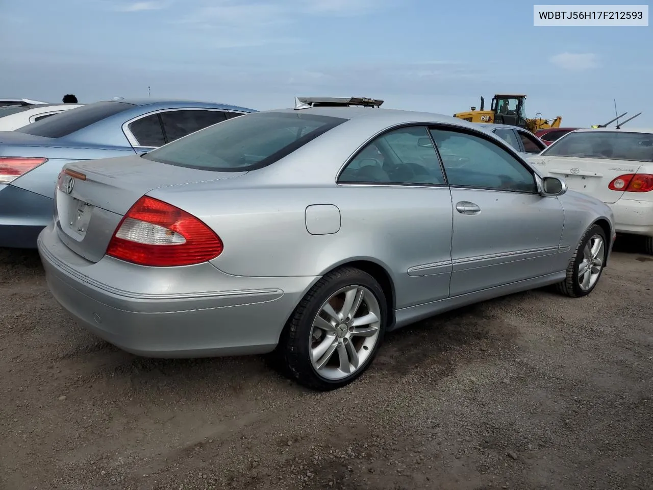 2007 Mercedes-Benz Clk 350 VIN: WDBTJ56H17F212593 Lot: 74792414