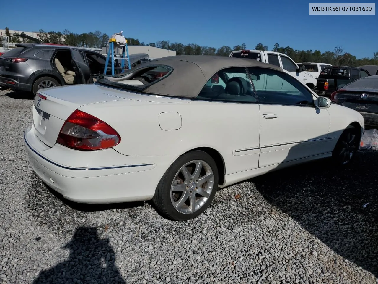 2007 Mercedes-Benz Clk 350 VIN: WDBTK56F07T081699 Lot: 75715594