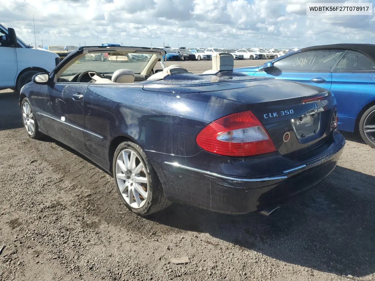 2007 Mercedes-Benz Clk 350 VIN: WDBTK56F27T078917 Lot: 76974544