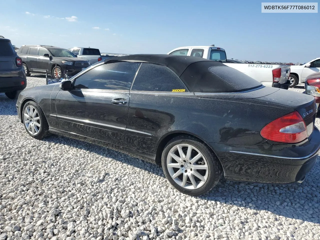 2007 Mercedes-Benz Clk 350 VIN: WDBTK56F77T086012 Lot: 77411994