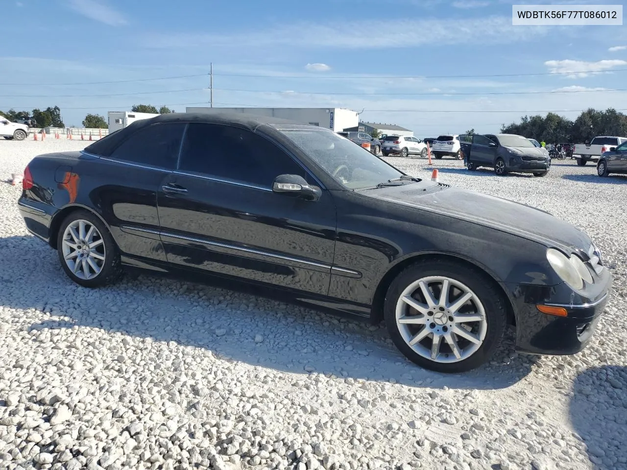 2007 Mercedes-Benz Clk 350 VIN: WDBTK56F77T086012 Lot: 77411994