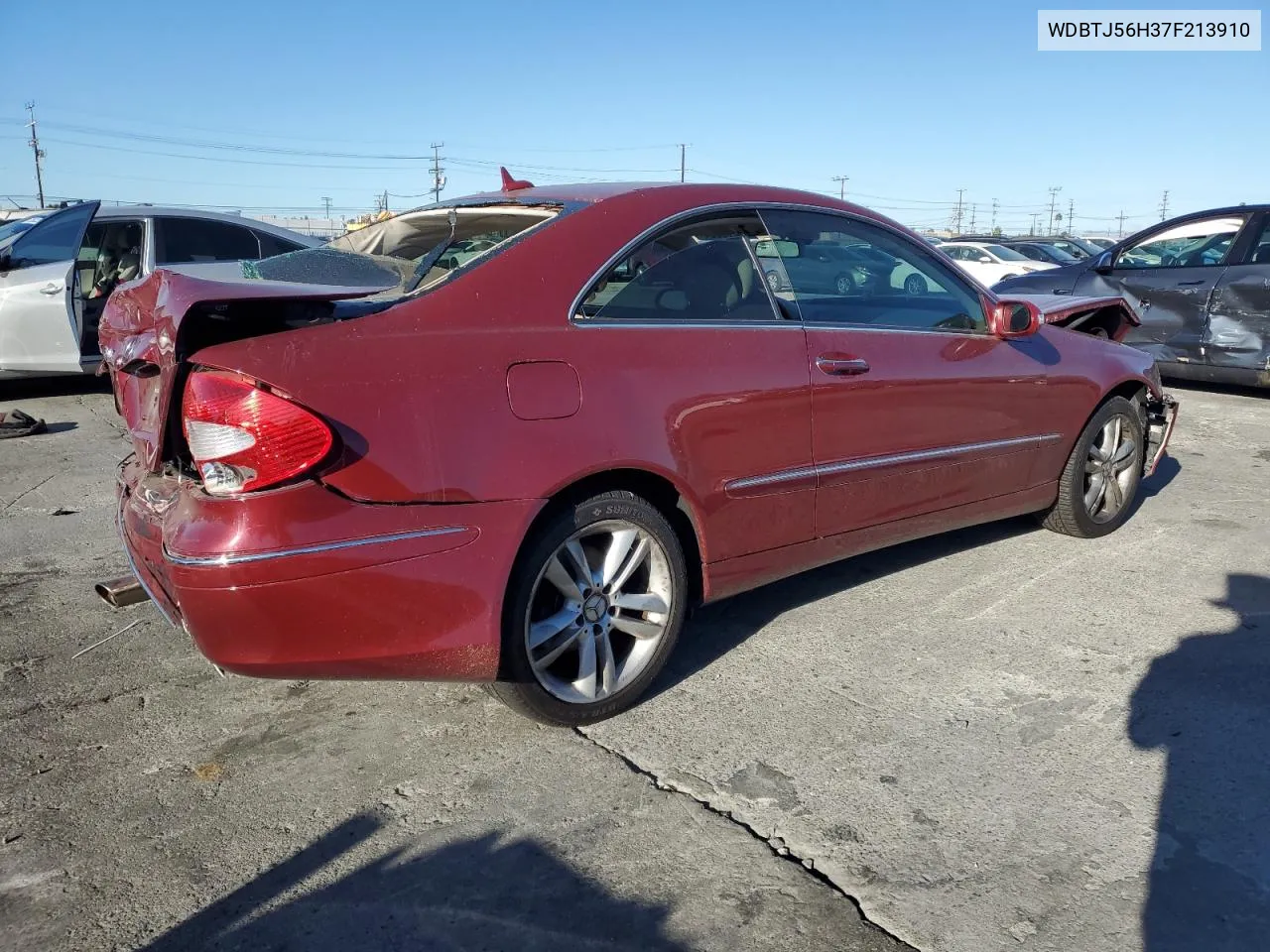 2007 Mercedes-Benz Clk 350 VIN: WDBTJ56H37F213910 Lot: 78268504