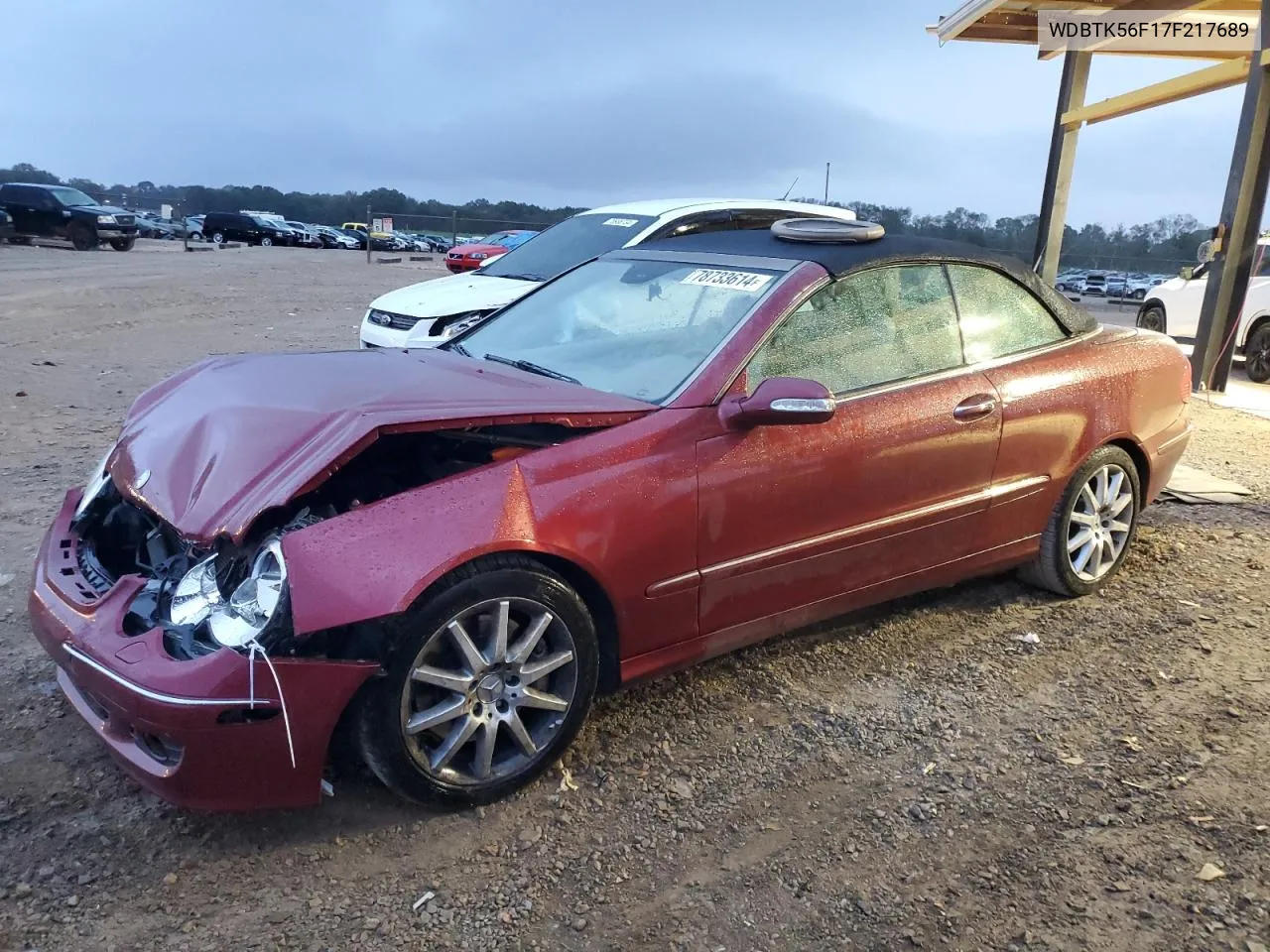 2007 Mercedes-Benz Clk 350 VIN: WDBTK56F17F217689 Lot: 78733614