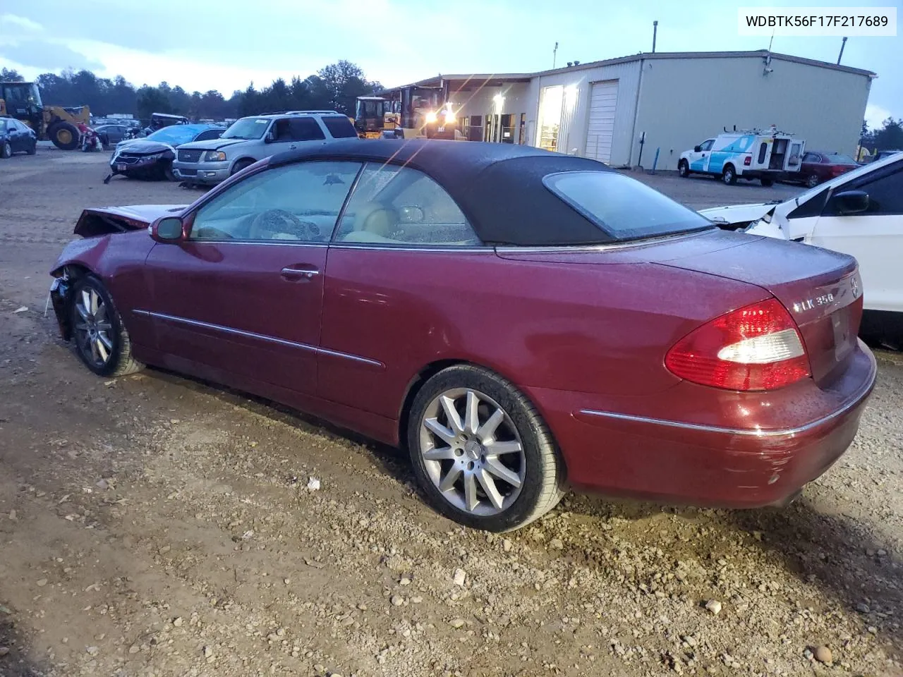 2007 Mercedes-Benz Clk 350 VIN: WDBTK56F17F217689 Lot: 78733614